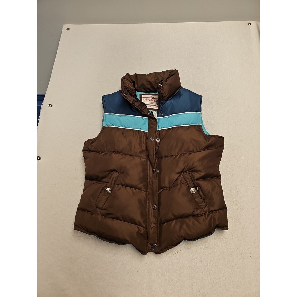 vintage y2k rave Aeropostale sleeveless puffy jacket sweater vest Large